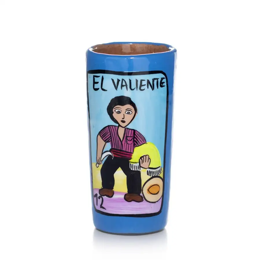 Lotería Hand-painted Clay Shot Glass - Image 12