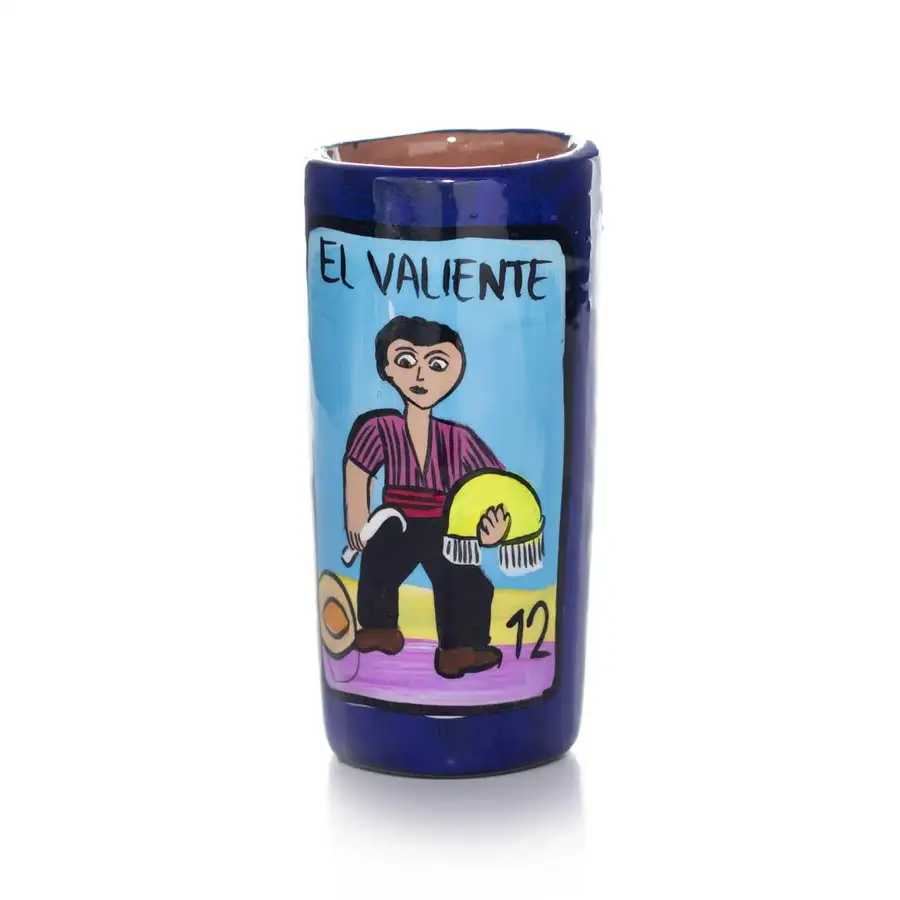 Lotería Hand-painted Clay Shot Glass - Image 17