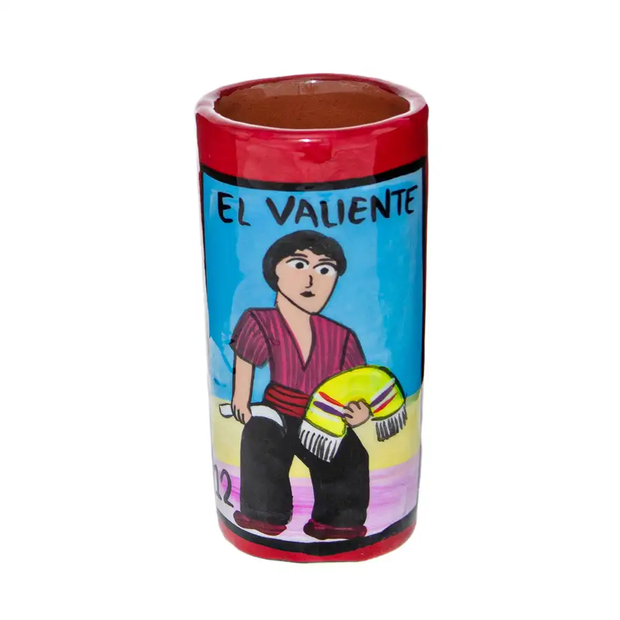 Lotería Hand-painted Clay Shot Glass - Image 18