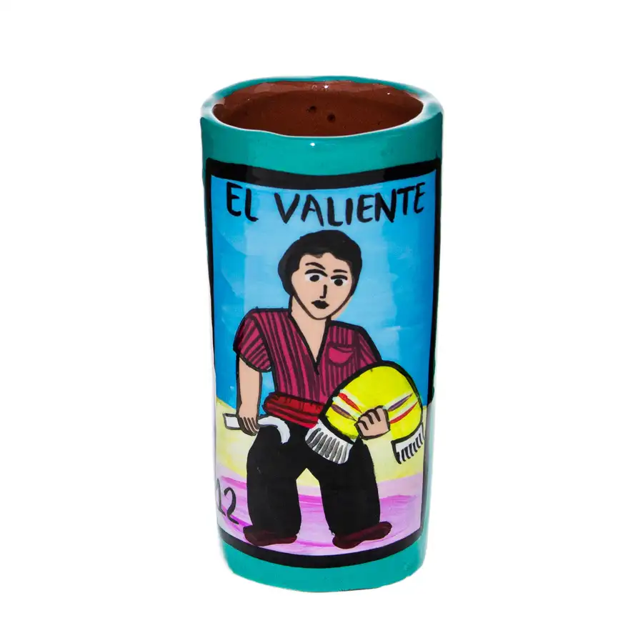 Lotería Hand-painted Clay Shot Glass - Image 19