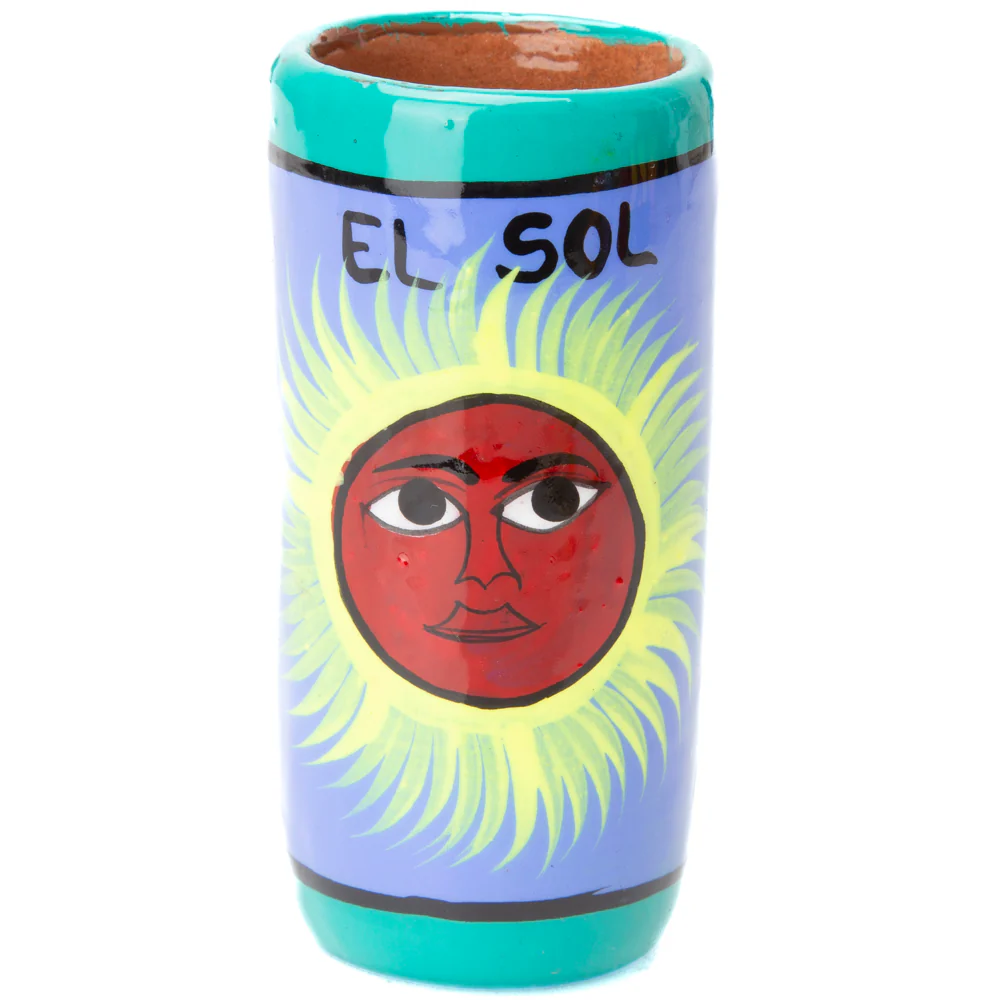 Lotería Hand-painted Clay Shot Glass - Image 28