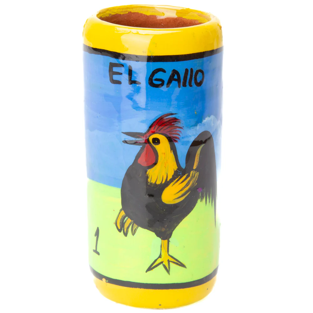 Lotería Hand-painted Clay Shot Glass - Image 30