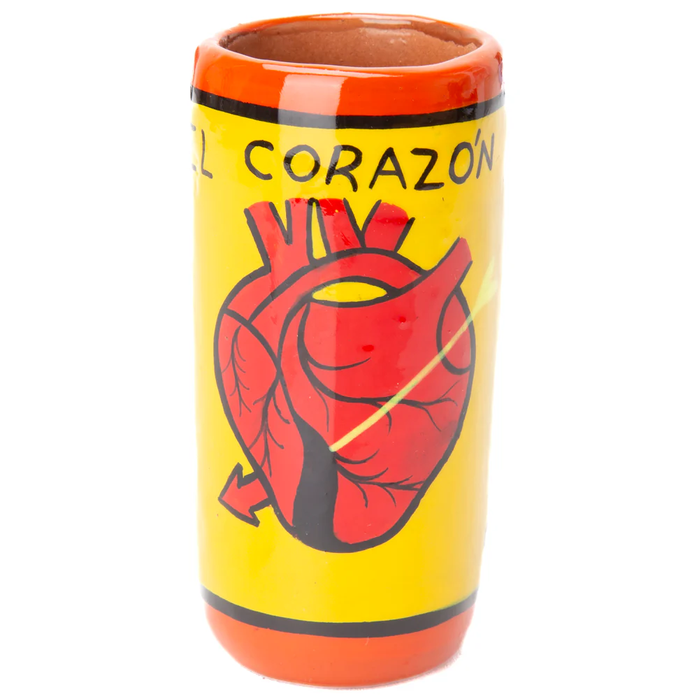 Lotería Hand-painted Clay Shot Glass - Image 35