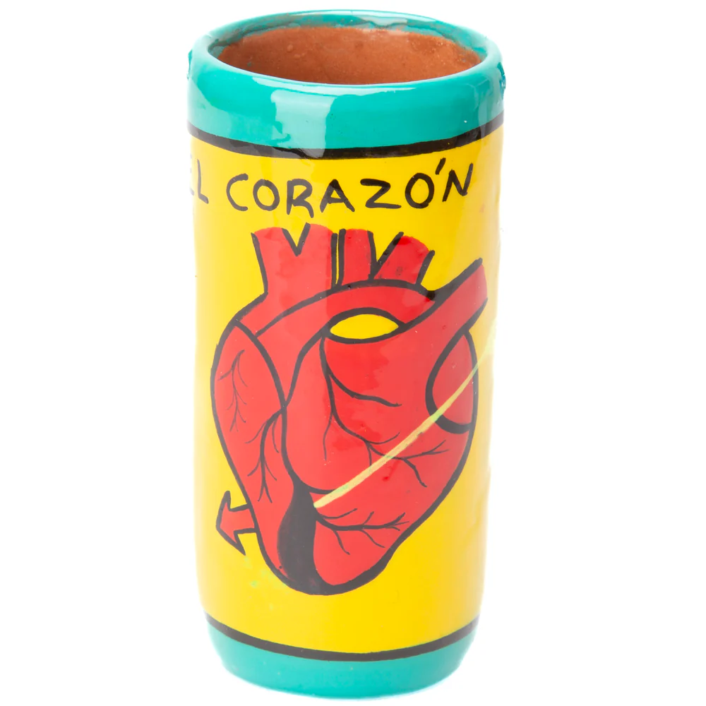 Lotería Hand-painted Clay Shot Glass - Image 36