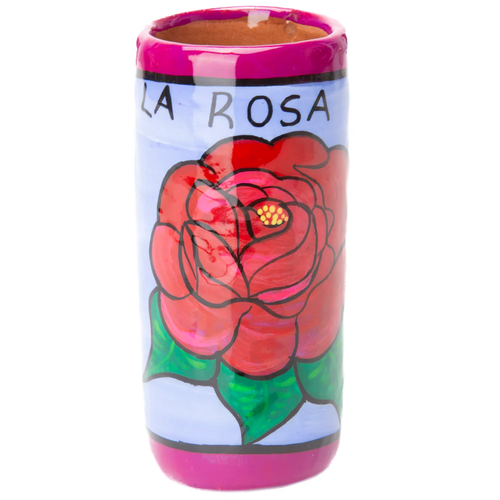 Lotería Hand-painted Clay Shot Glass - Image 40
