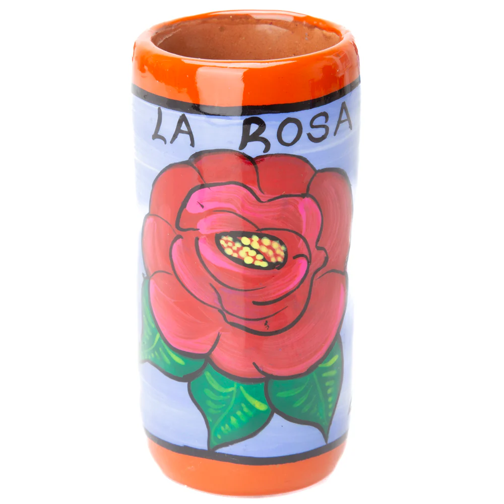 Lotería Hand-painted Clay Shot Glass - Image 41