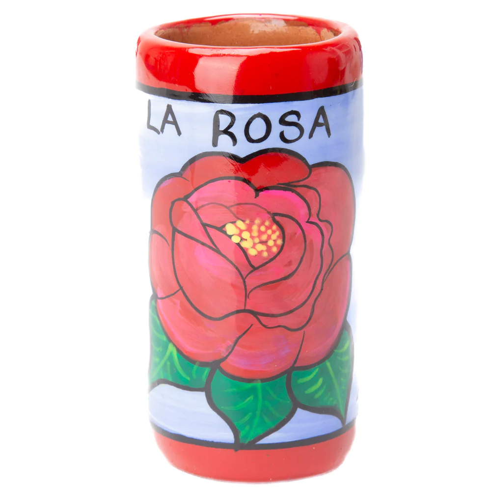 Lotería Hand-painted Clay Shot Glass - Image 42