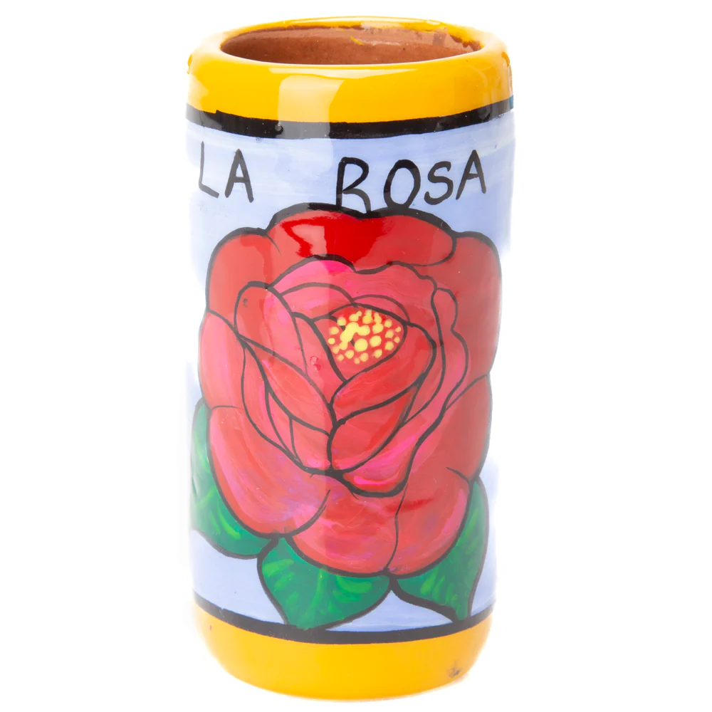 Lotería Hand-painted Clay Shot Glass - Image 43