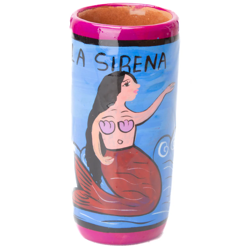 Lotería Hand-painted Clay Shot Glass - Image 45
