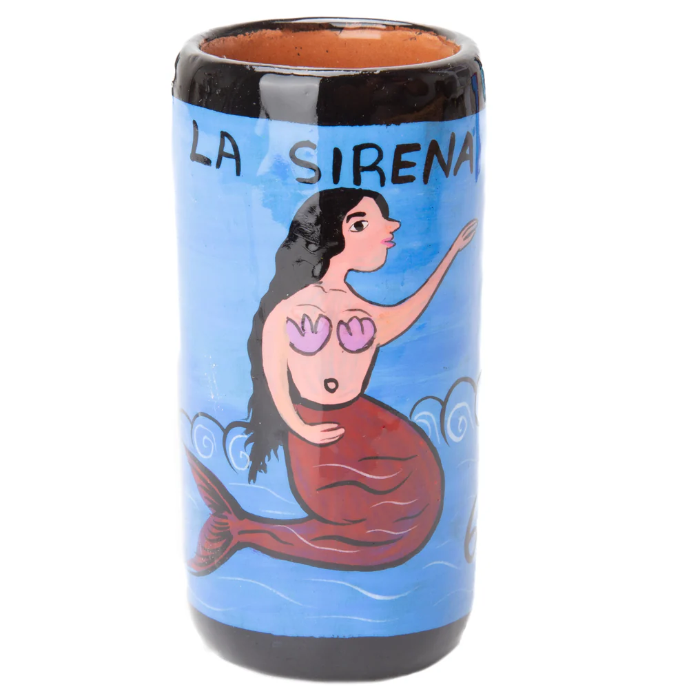 Lotería Hand-painted Clay Shot Glass - Image 47