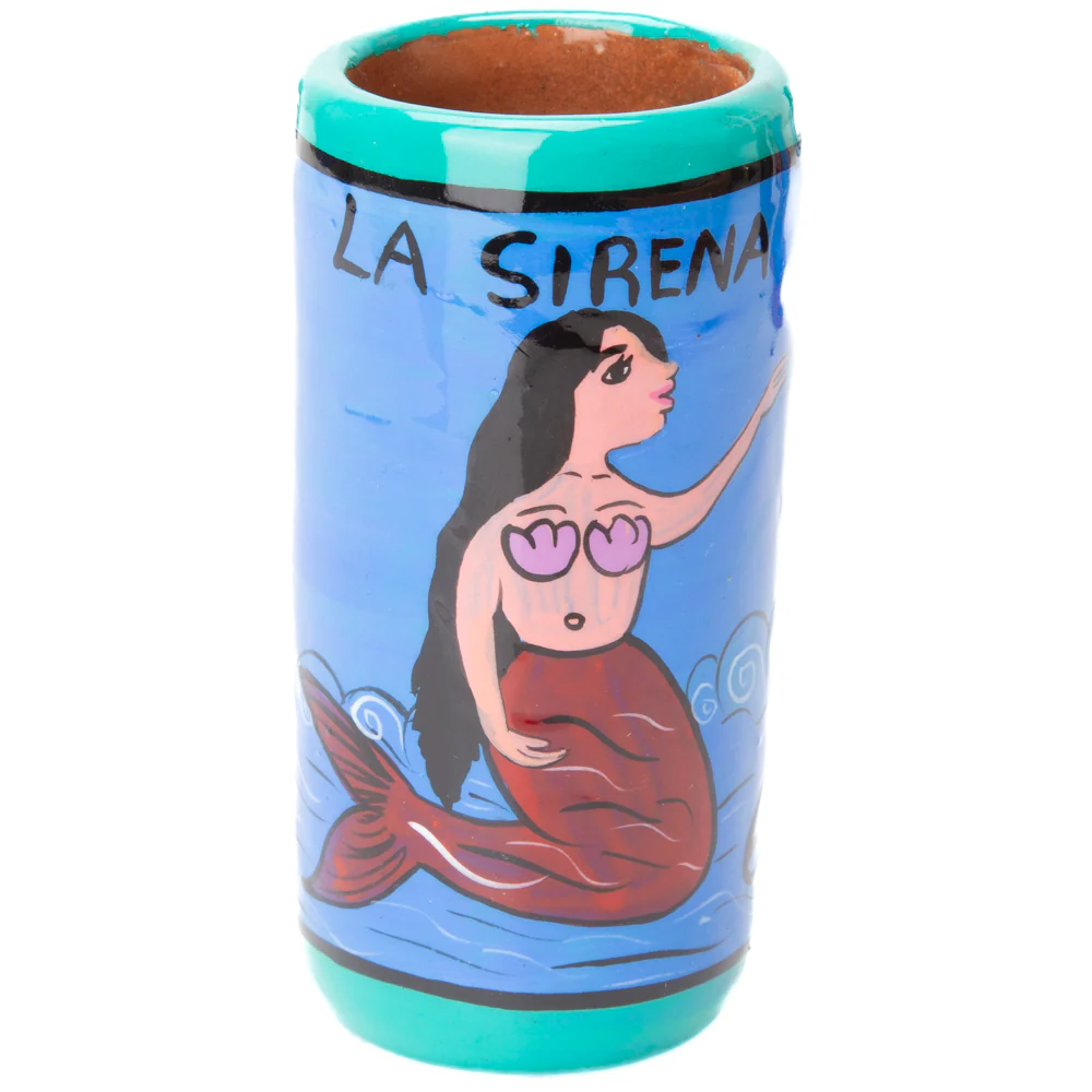 Lotería Hand-painted Clay Shot Glass - Image 50