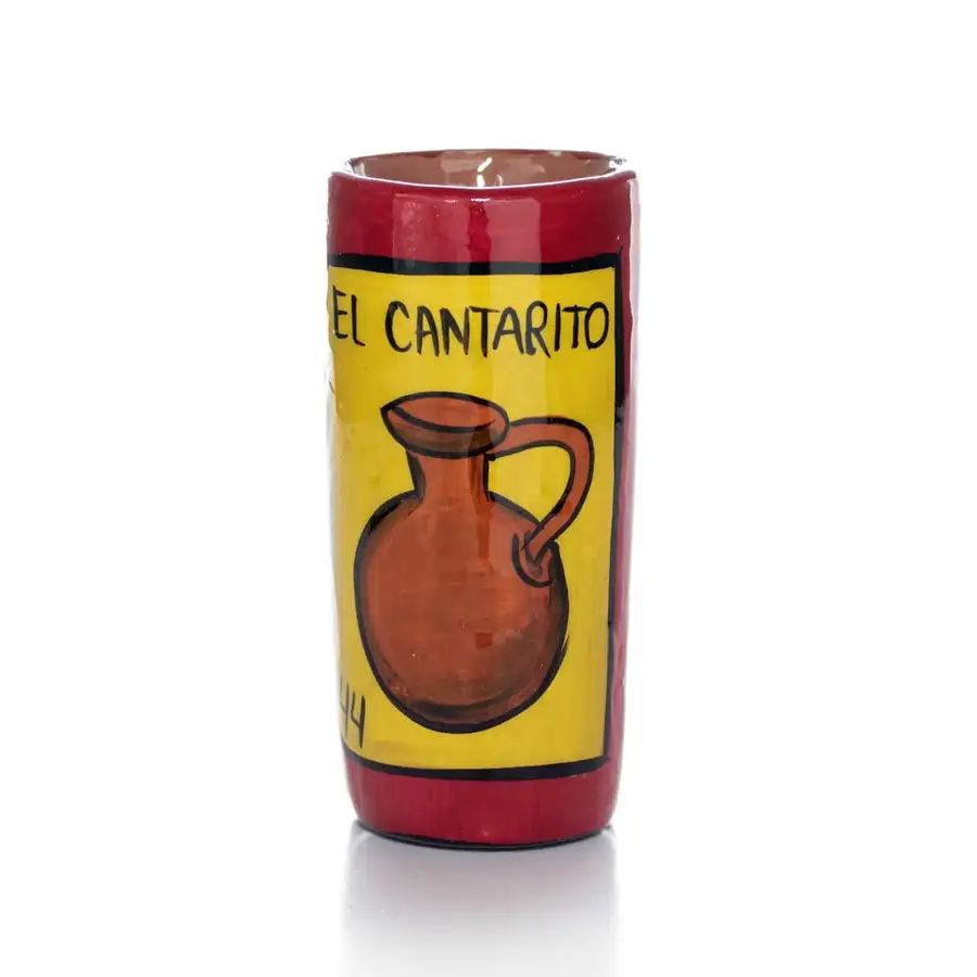 Lotería Hand-painted Clay Shot Glass - Image 6
