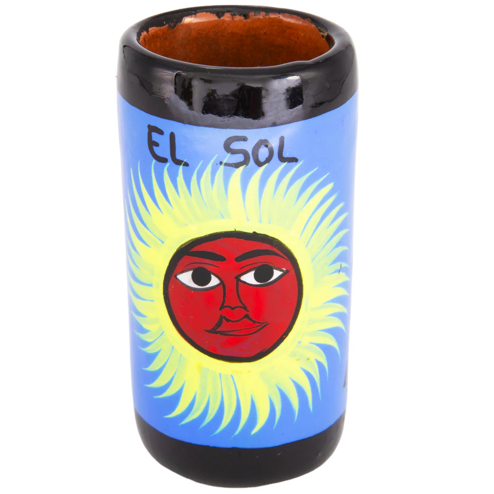 Lotería Hand-painted Clay Shot Glass - Image 60