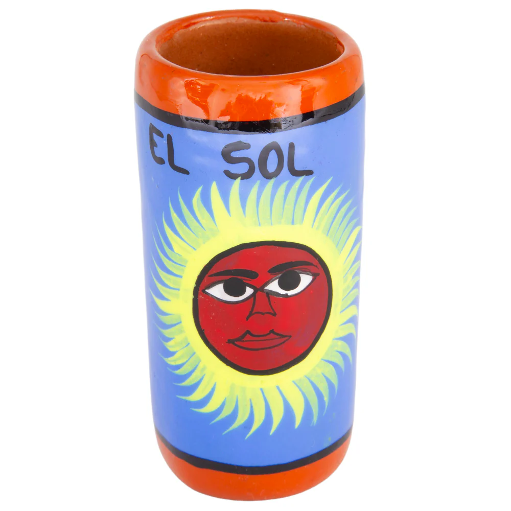 Lotería Hand-painted Clay Shot Glass - Image 61