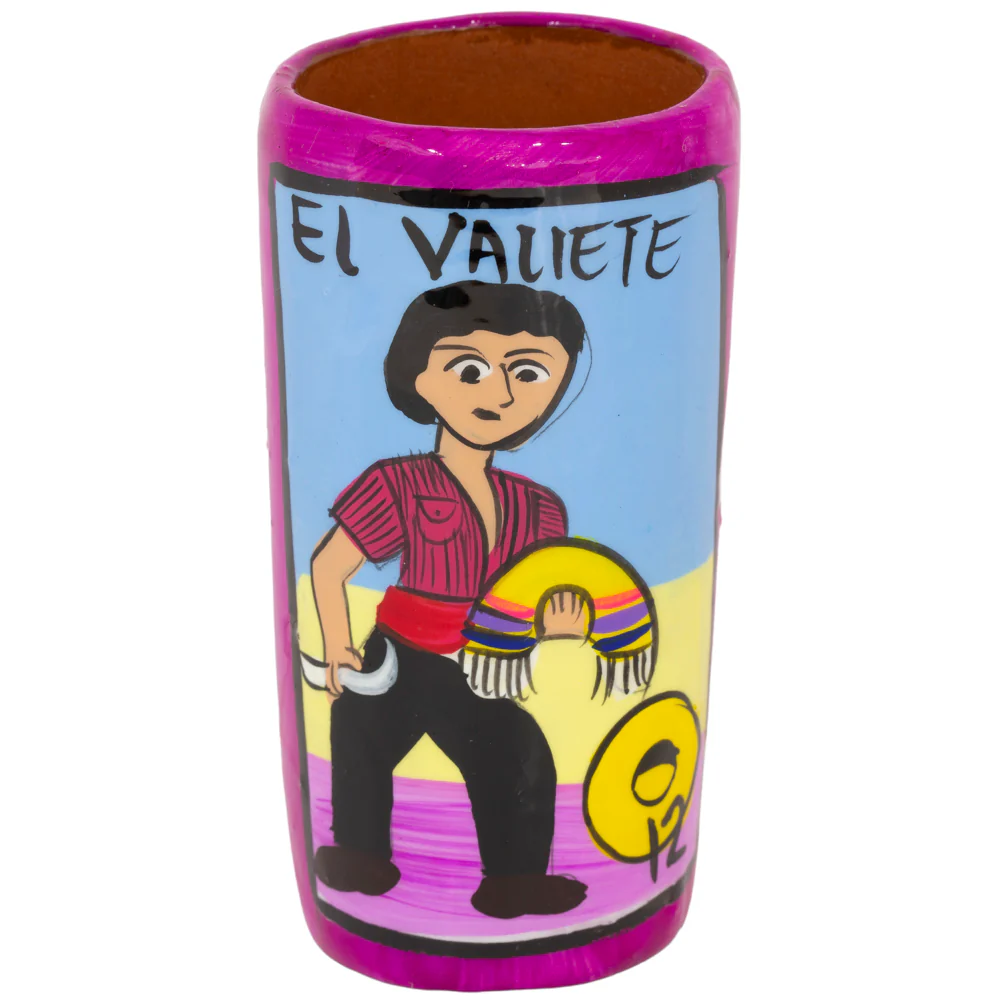 Lotería Hand-painted Clay Shot Glass - Image 64