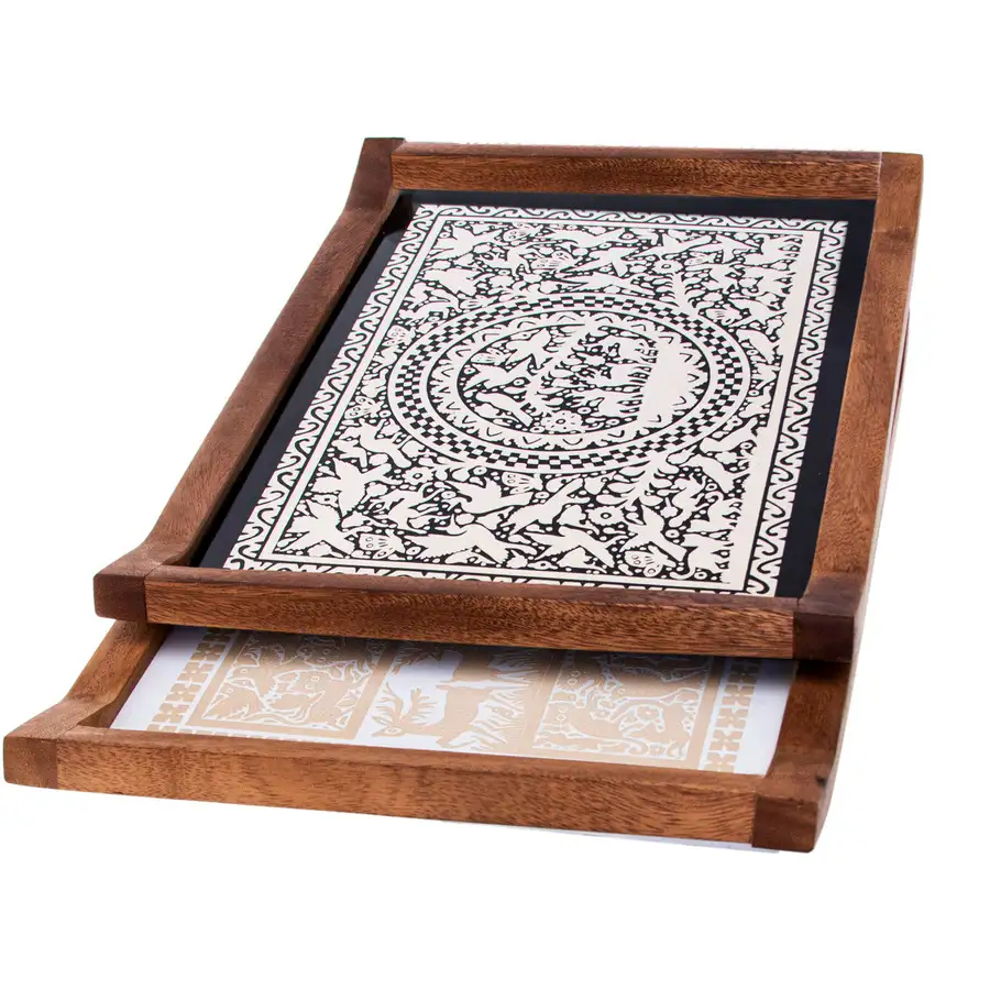 Olinalá Parota Solid Wood Serving Tray (Large) - Image 13