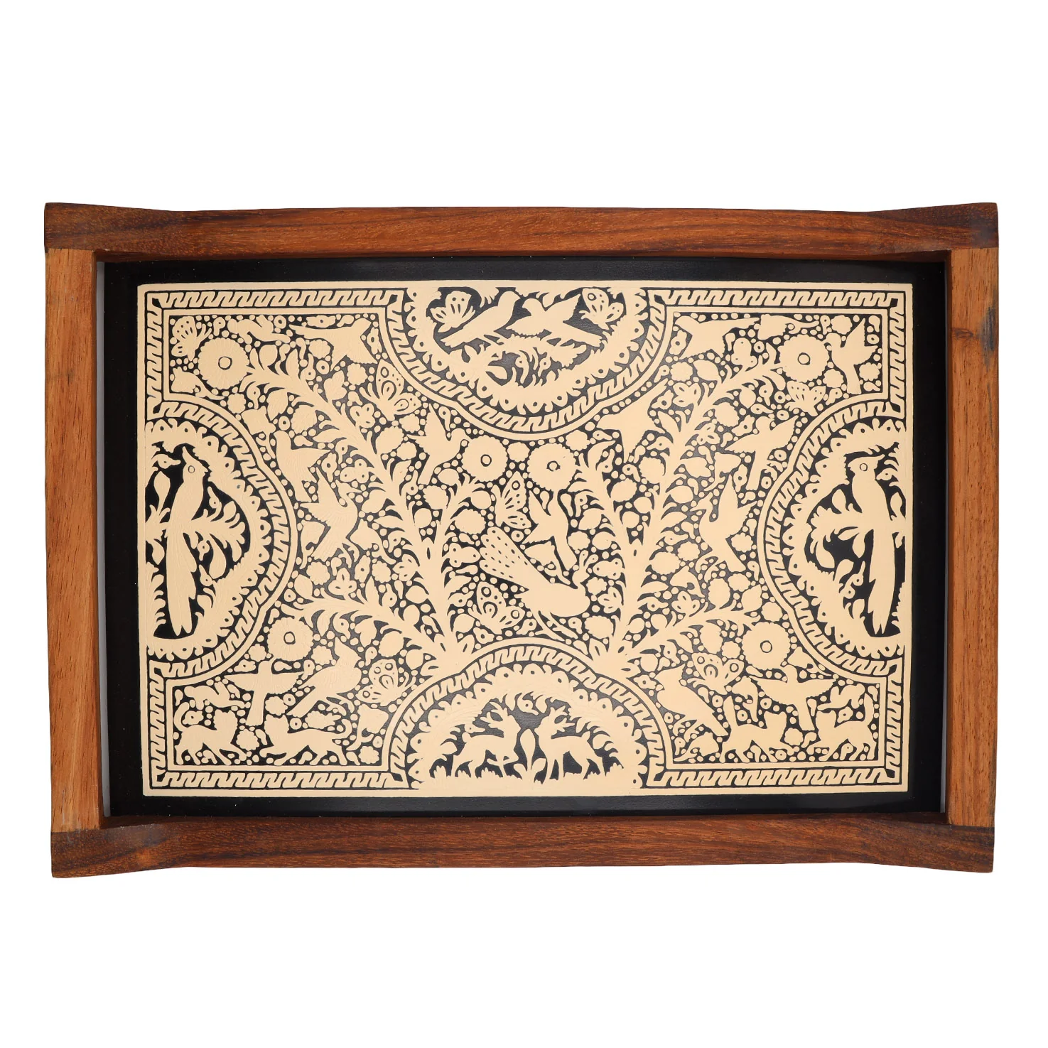 Olinalá Parota Solid Wood Serving Tray (Large) - Image 16