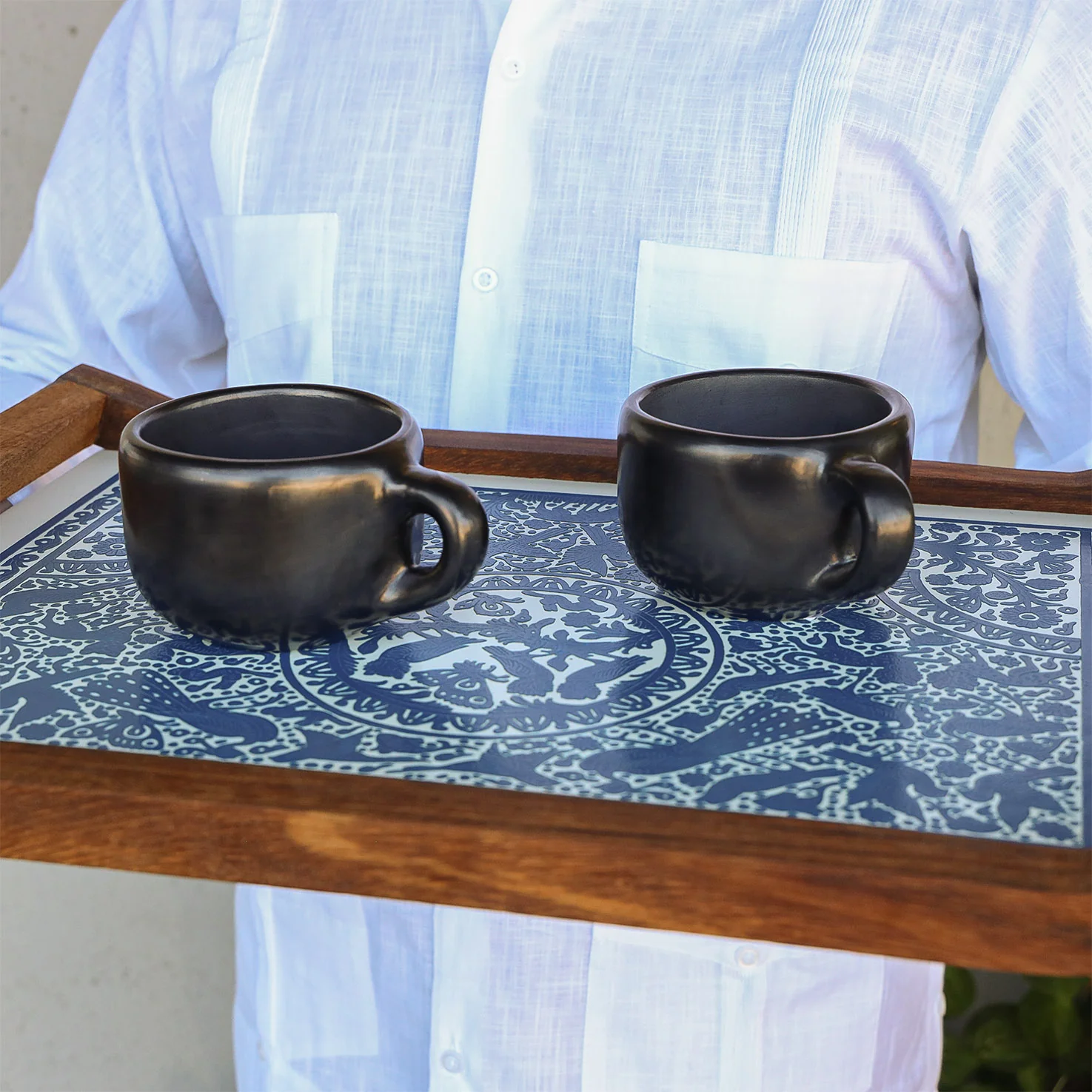 Olinalá Parota Solid Wood Serving Tray (Large) - Image 4