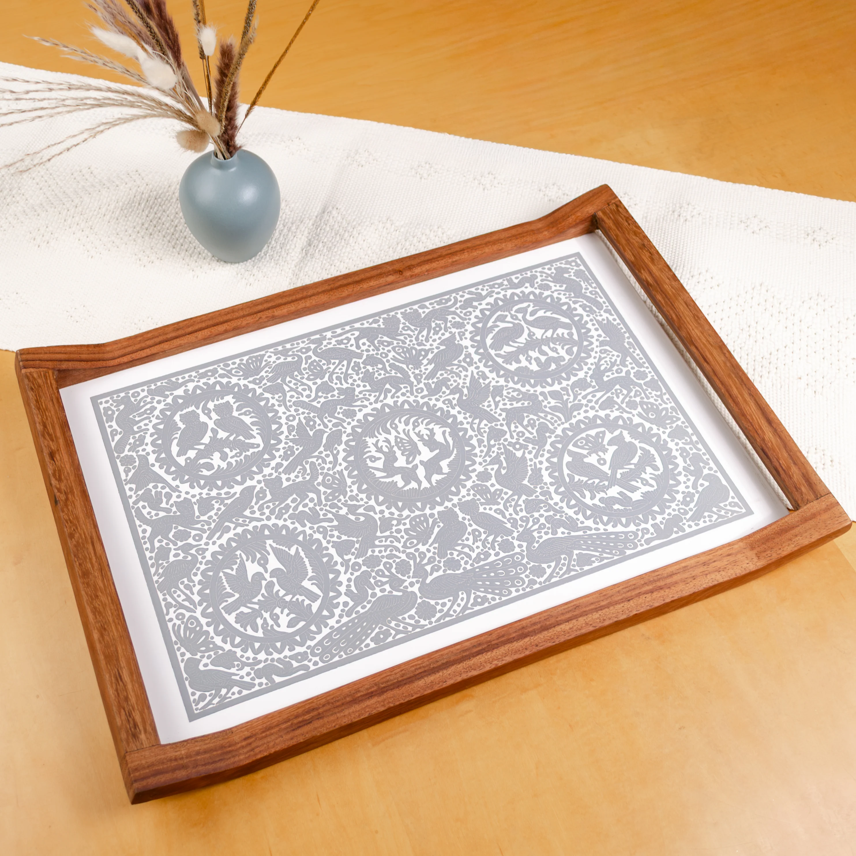 Olinalá Parota Solid Wood Serving Tray (Large) - Image 5