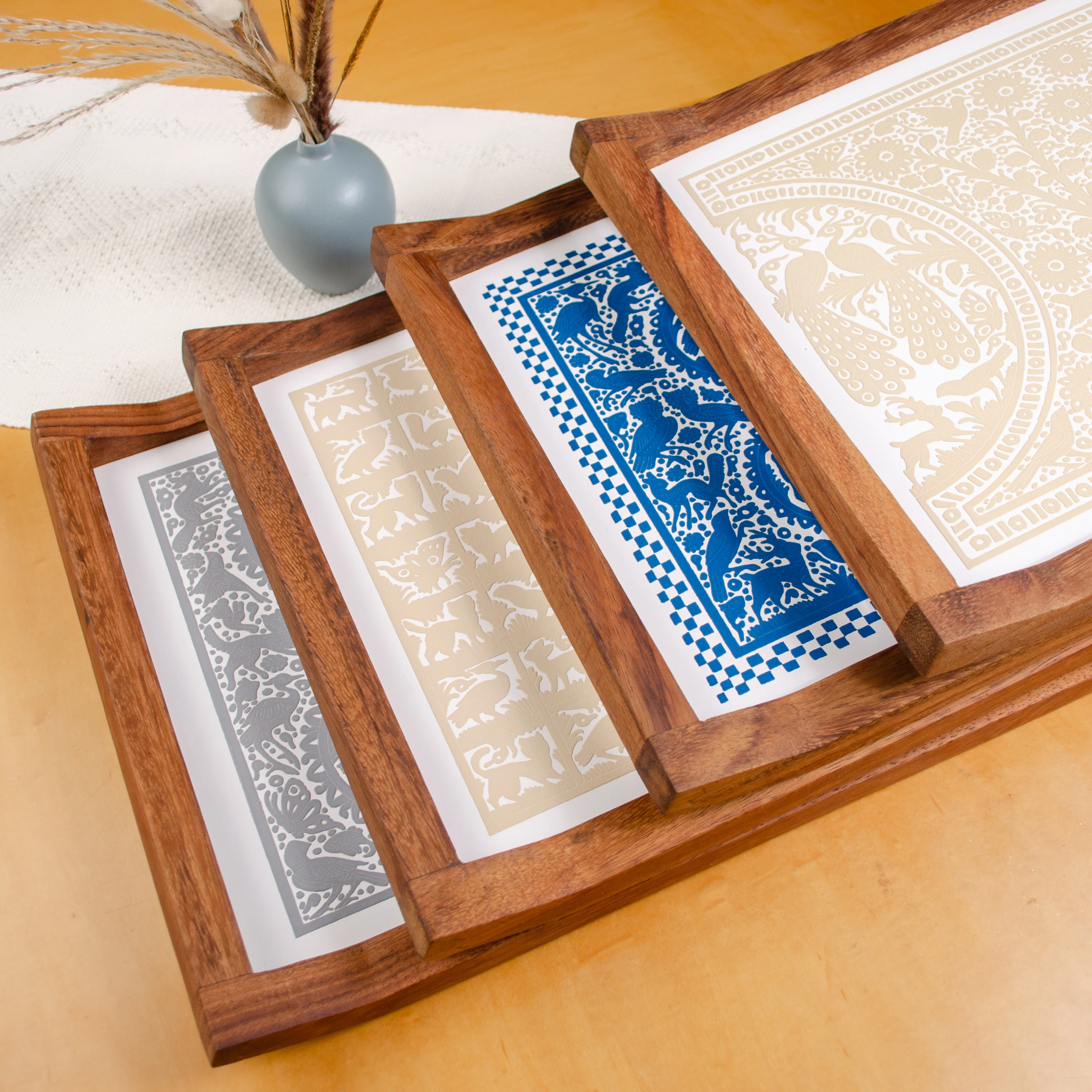Olinalá Parota Solid Wood Serving Tray (Large) - Image 6