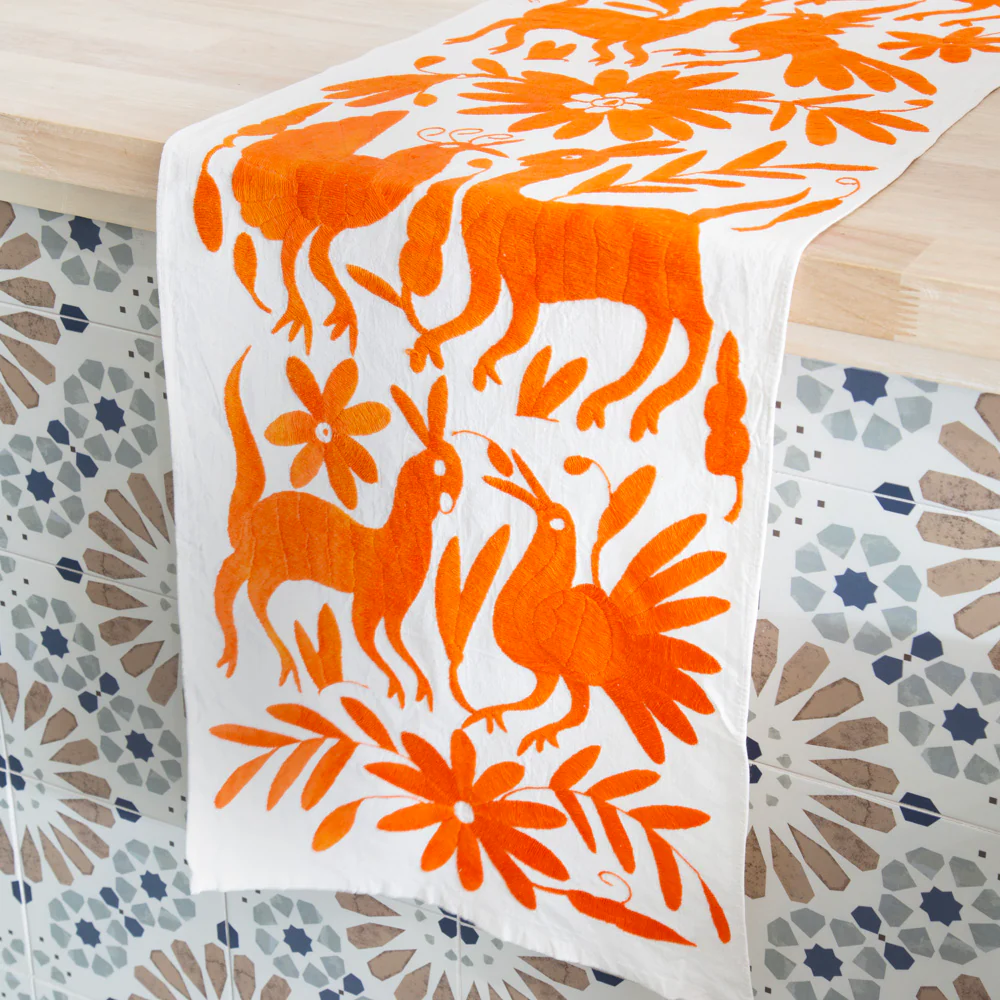 Otomí Hand-Embroidered Table Runner - Image 19