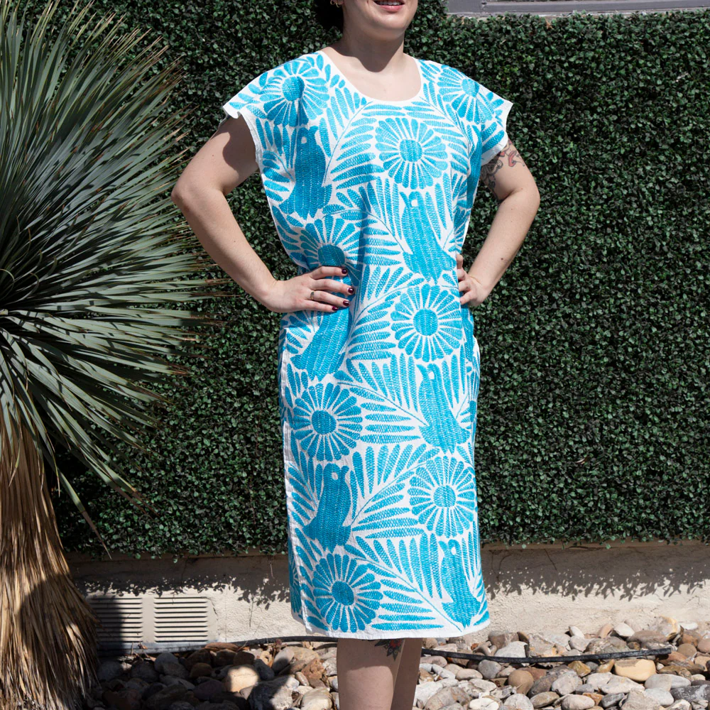 Stitched Palmita Hand-Embroidered Huipil Dress - Image 10