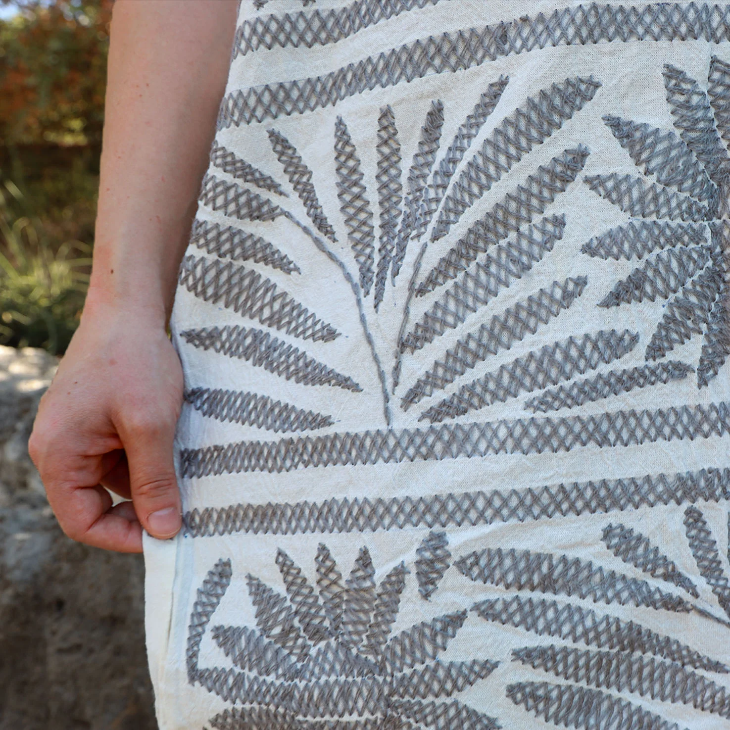 Stitched Palmita Hand-Embroidered Huipil Dress - Image 12