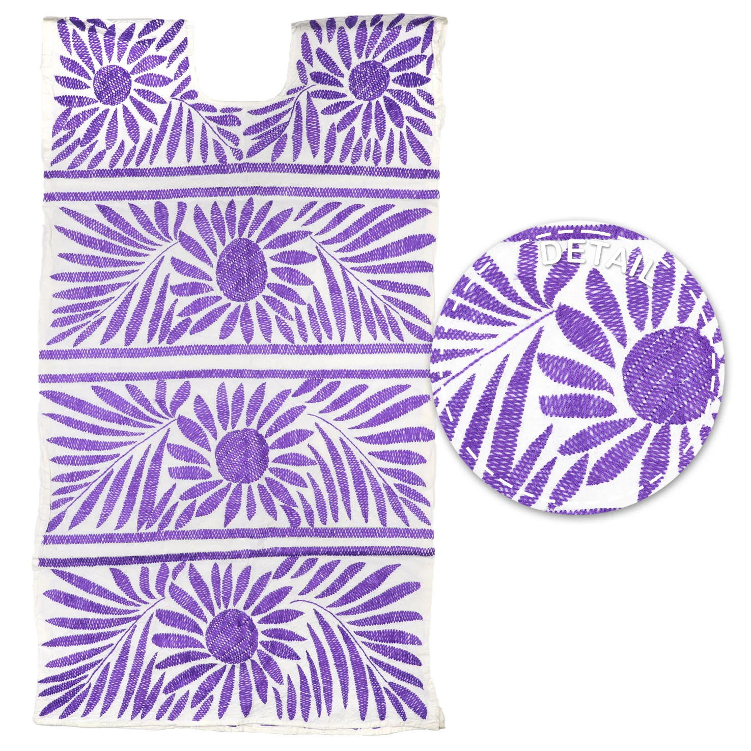 Stitched Palmita Hand-Embroidered Huipil Dress - Image 18