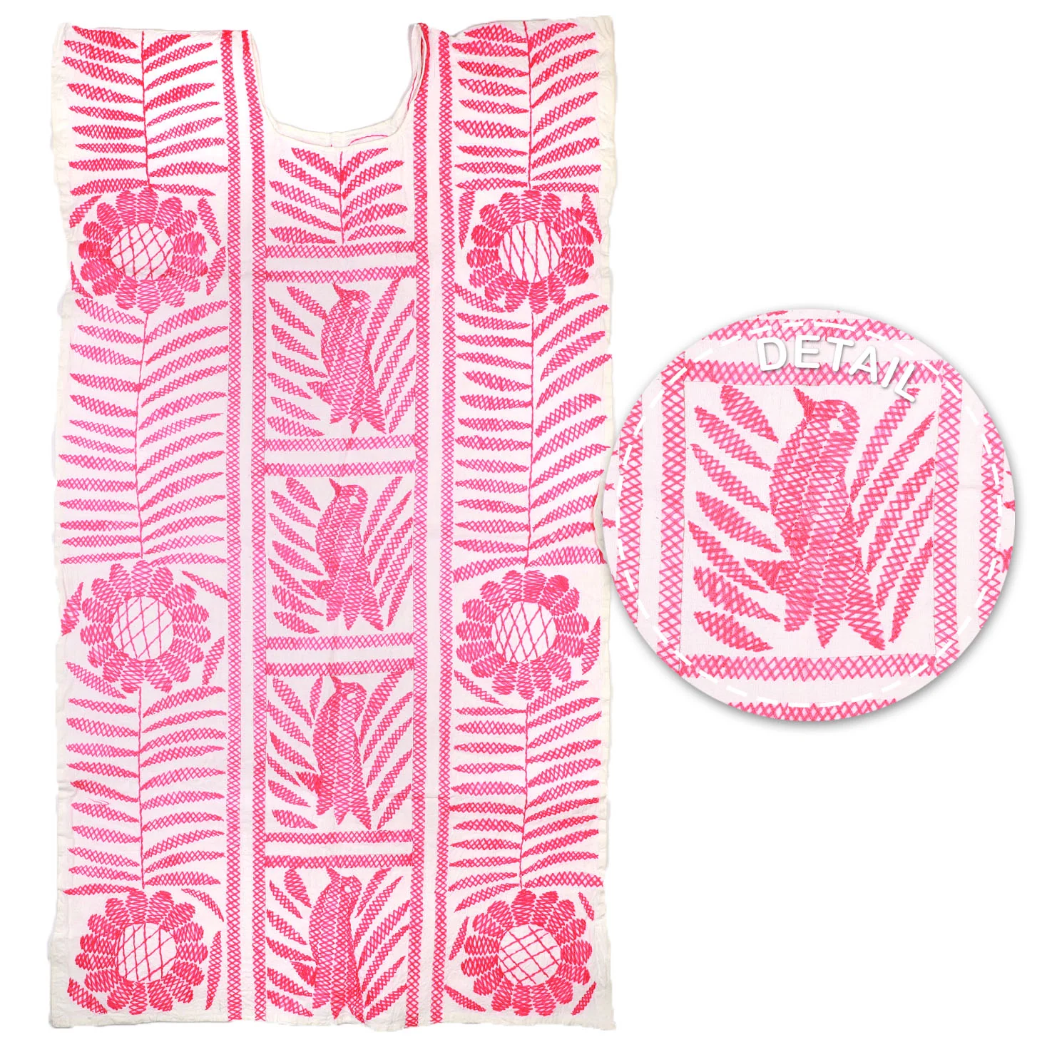 Stitched Palmita Hand-Embroidered Huipil Dress - Image 20