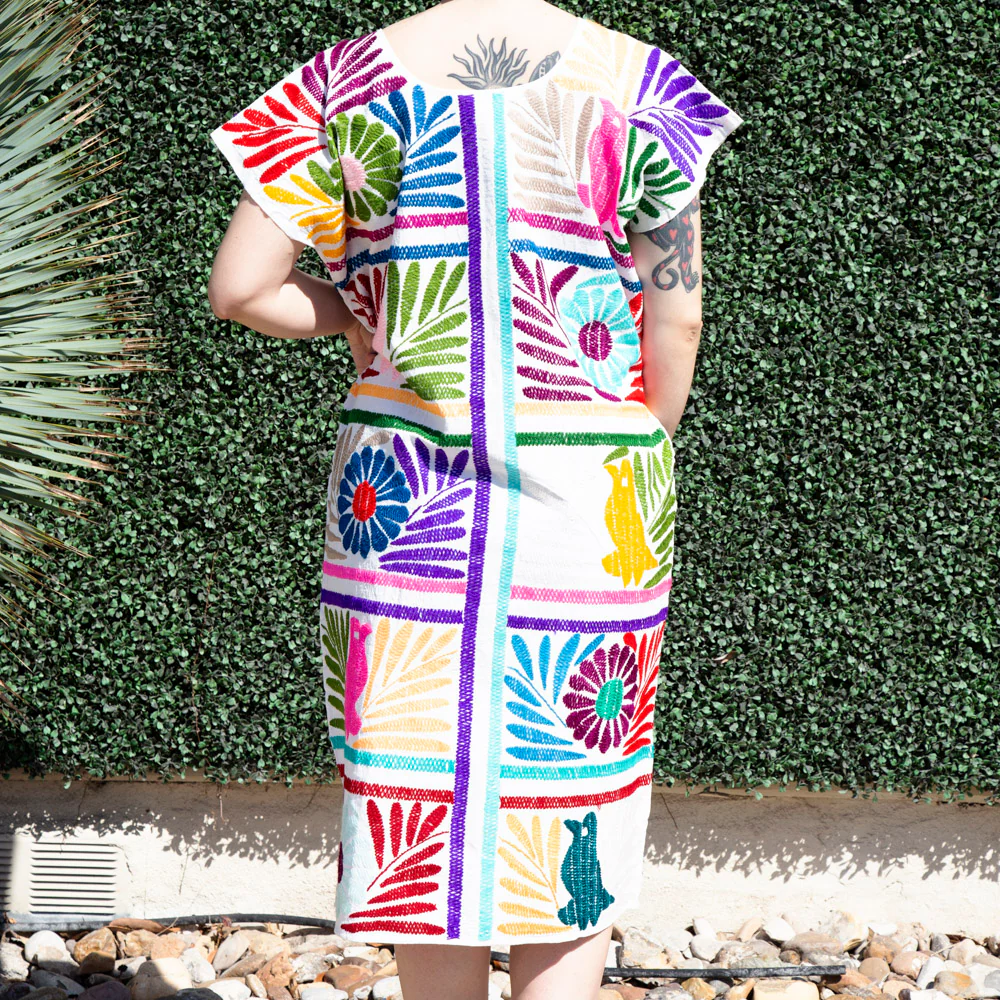 Stitched Palmita Hand-Embroidered Huipil Dress - Image 3