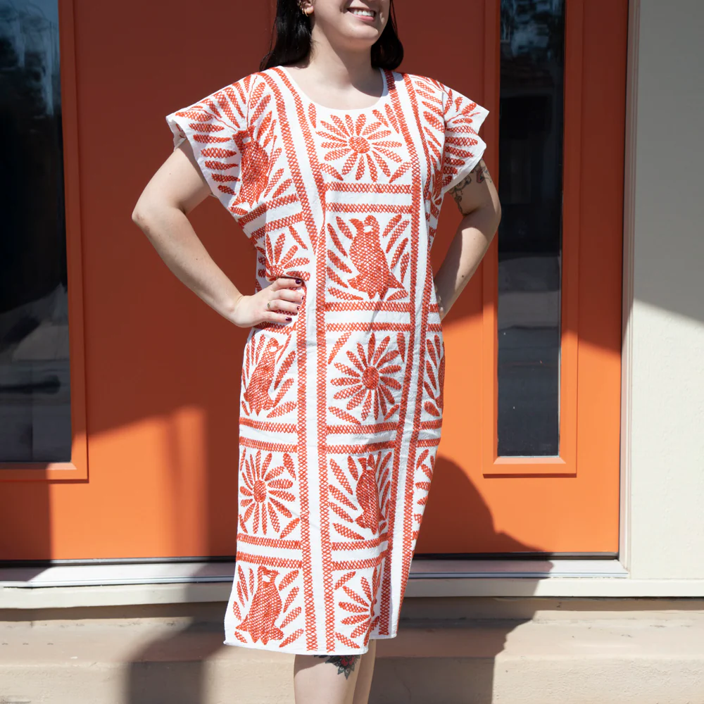 Stitched Palmita Hand-Embroidered Huipil Dress - Image 5