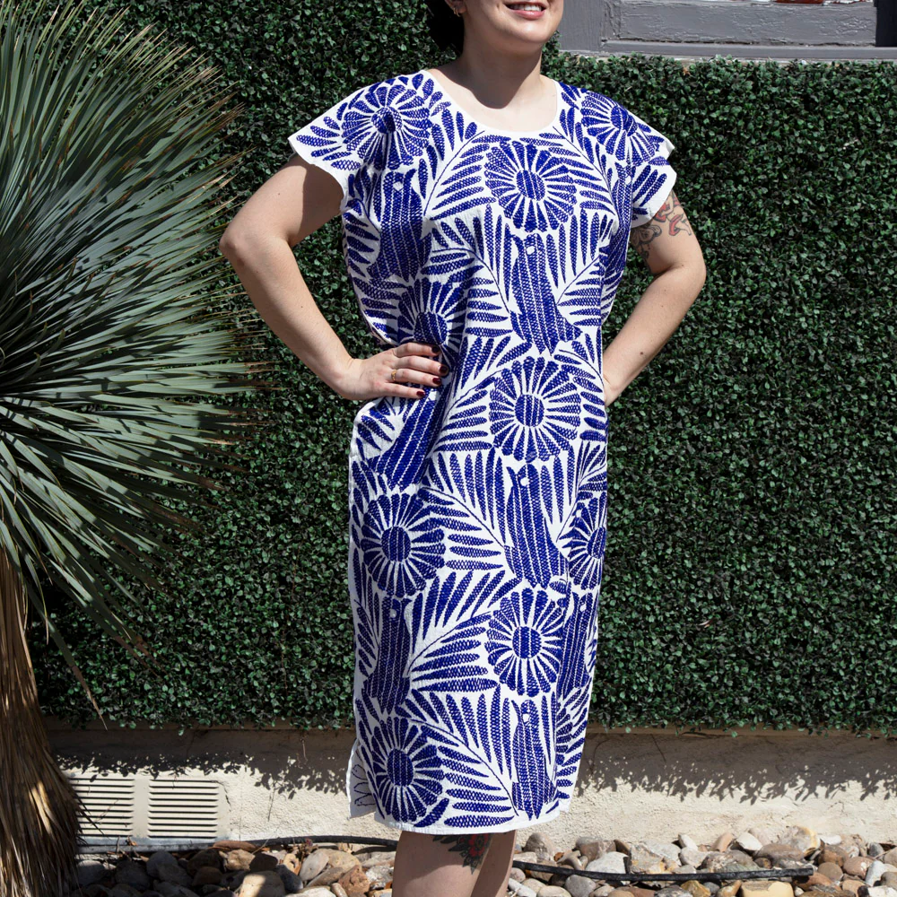 Stitched Palmita Hand-Embroidered Huipil Dress - Image 6