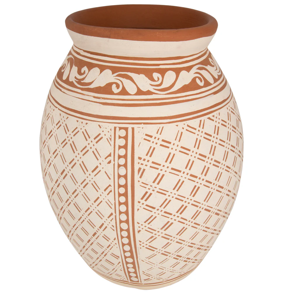 Patamban Cantaro Vase with Sculpted Flowers - Image 4