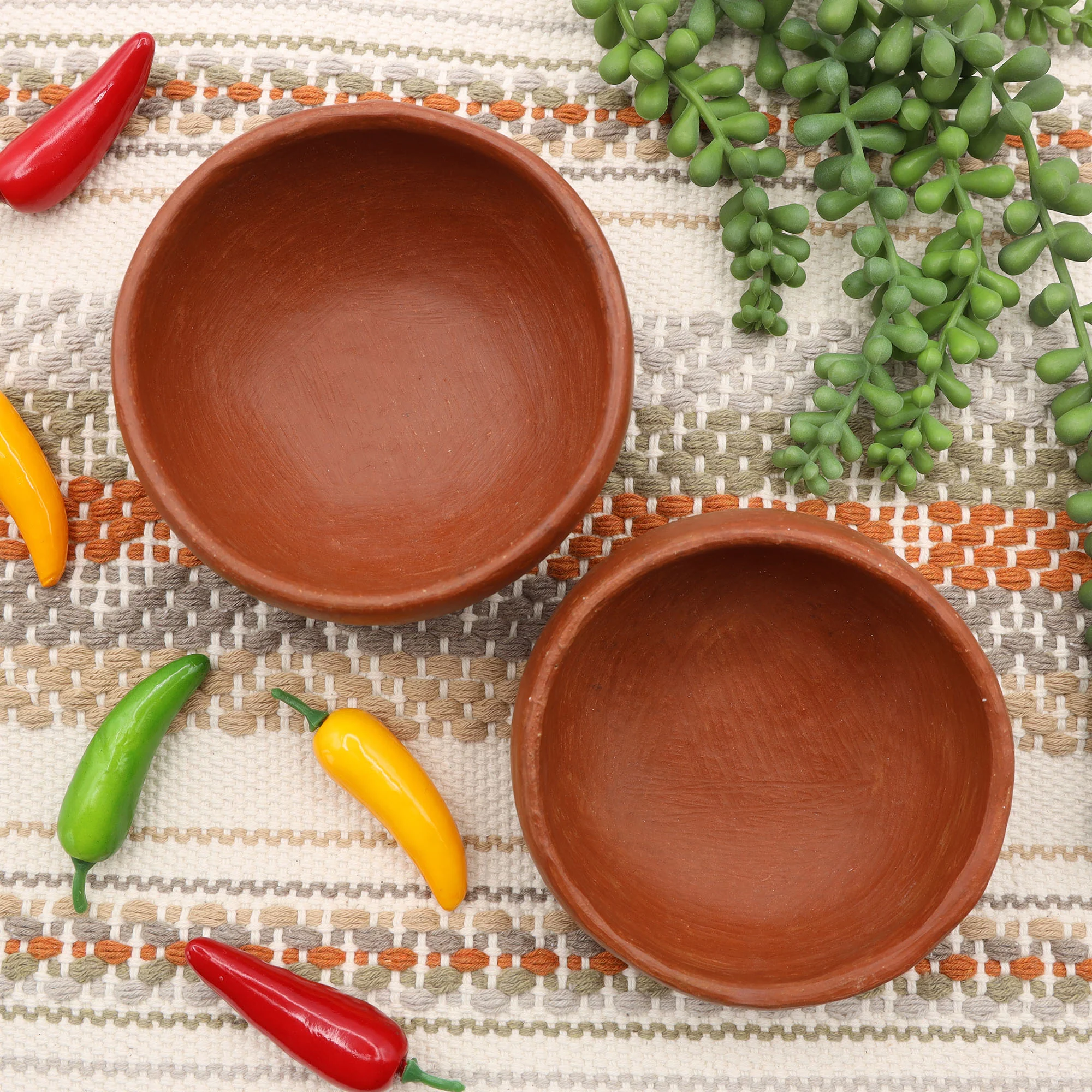 Red Clay Terracotta Small Round Bowl - Image 4