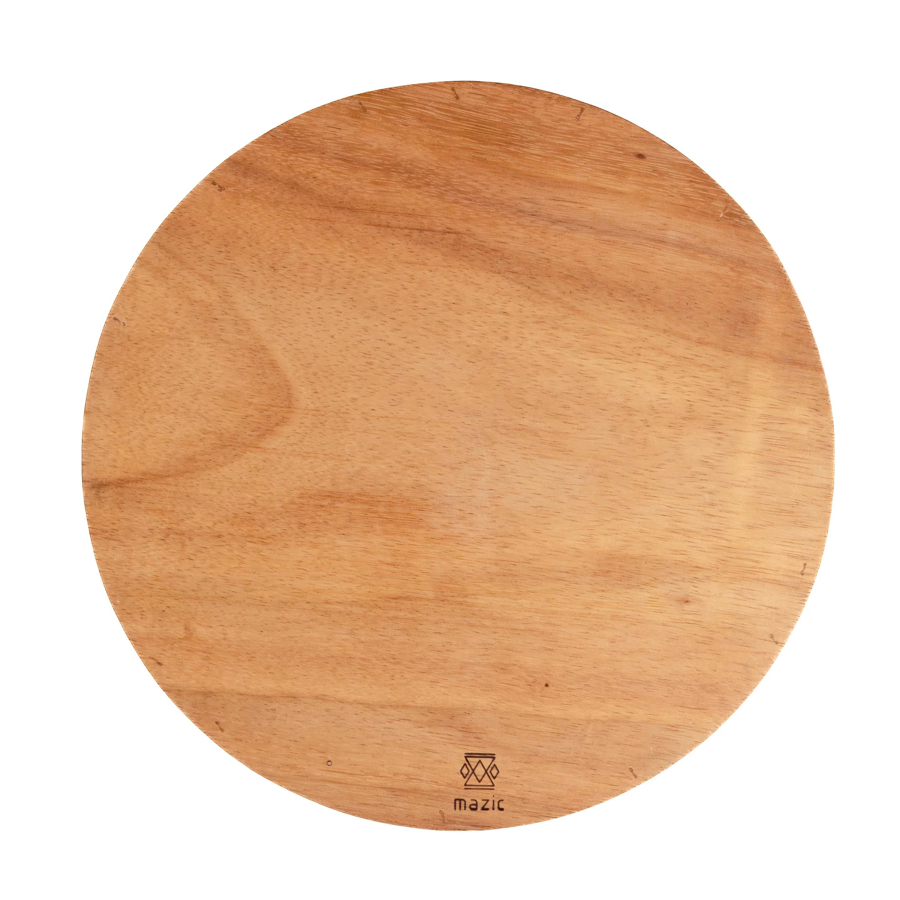 Round Olinalá Parota Solid Wood Serving Tray - Image 9