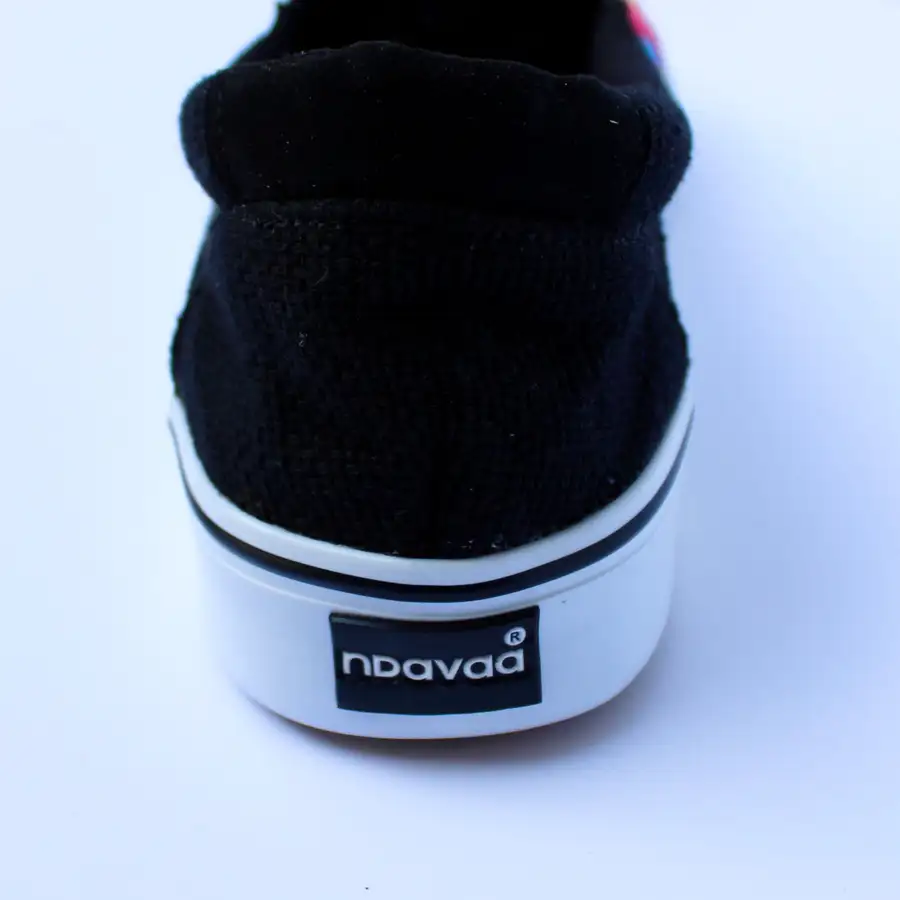 San Antonino Black with Multicolor Floral Embroidery Sneakers - Image 7