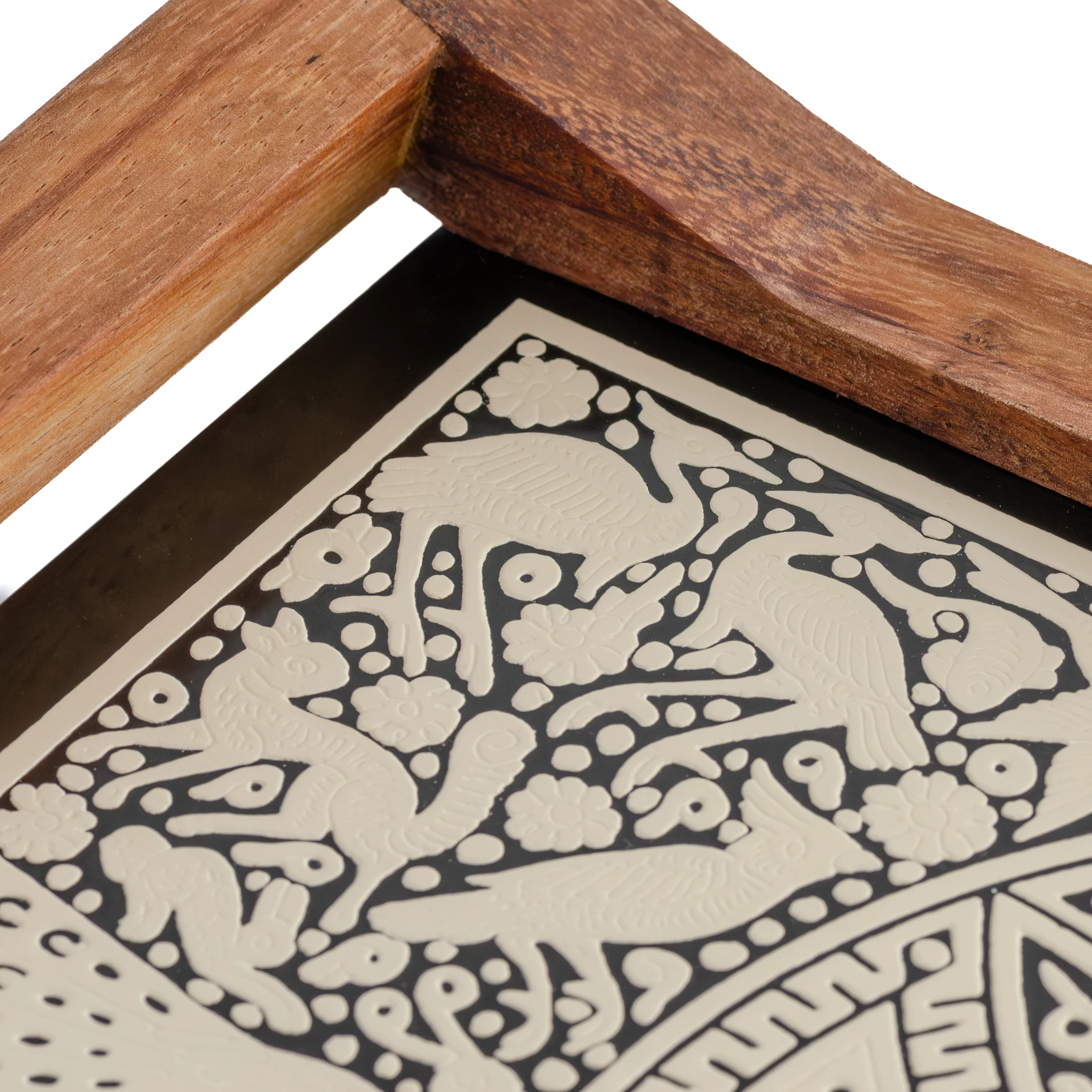 Small Olinalá Parota Solid Wood Serving Tray - Image 7