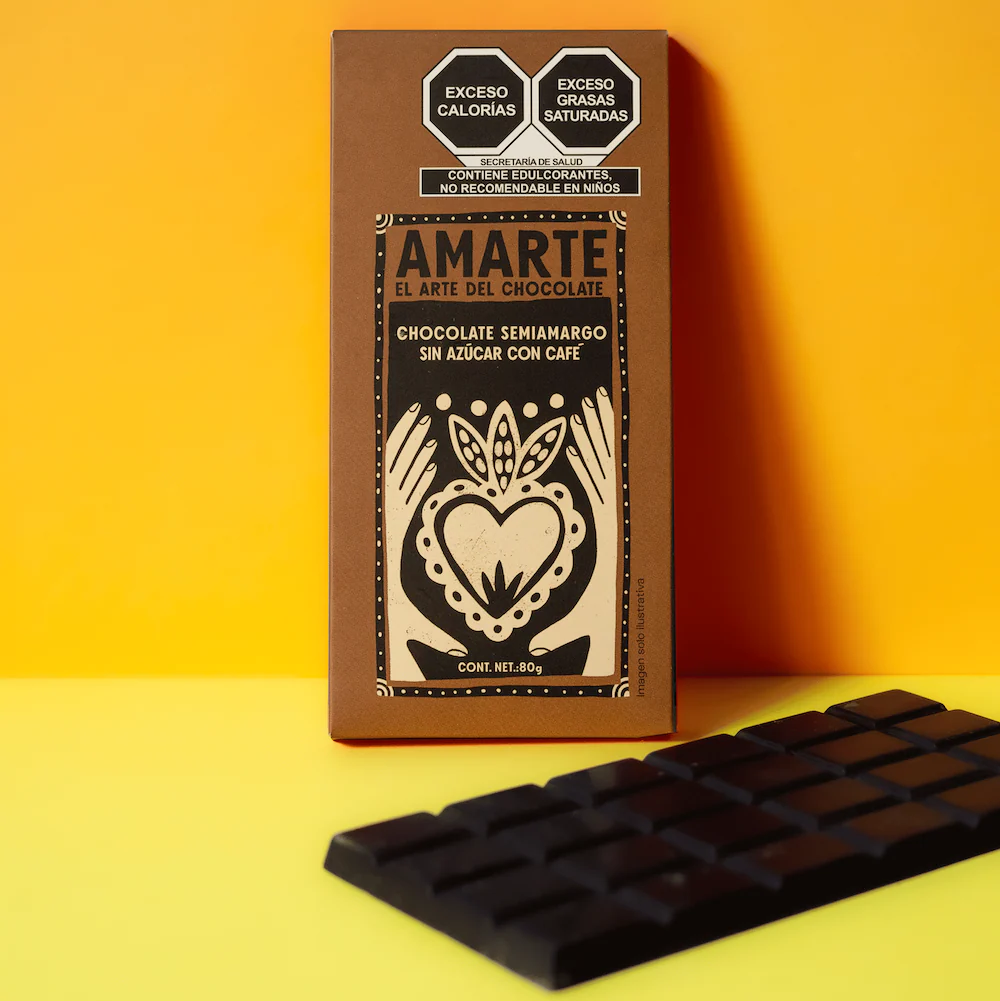 Smooth 80% Dark Chocolate Bar with Coffee Beans and No Sugar - Image 4