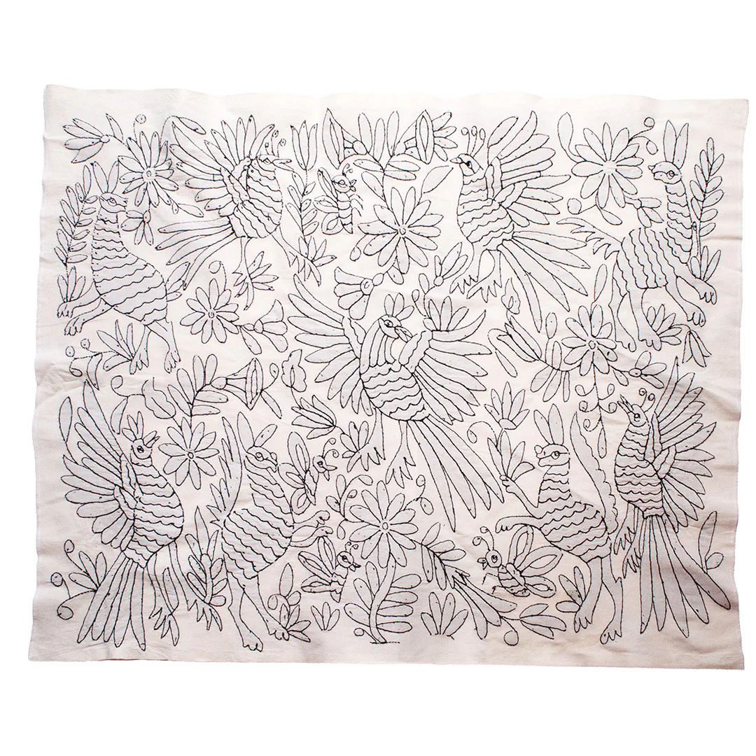 Otomí Hand-Embroidered Tapestry - Image 14