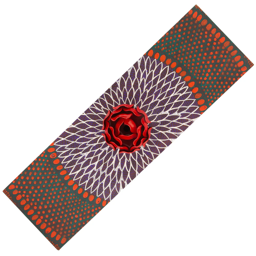 Hand-Painted Parota Solid Wood Tea Organizer - Image 16