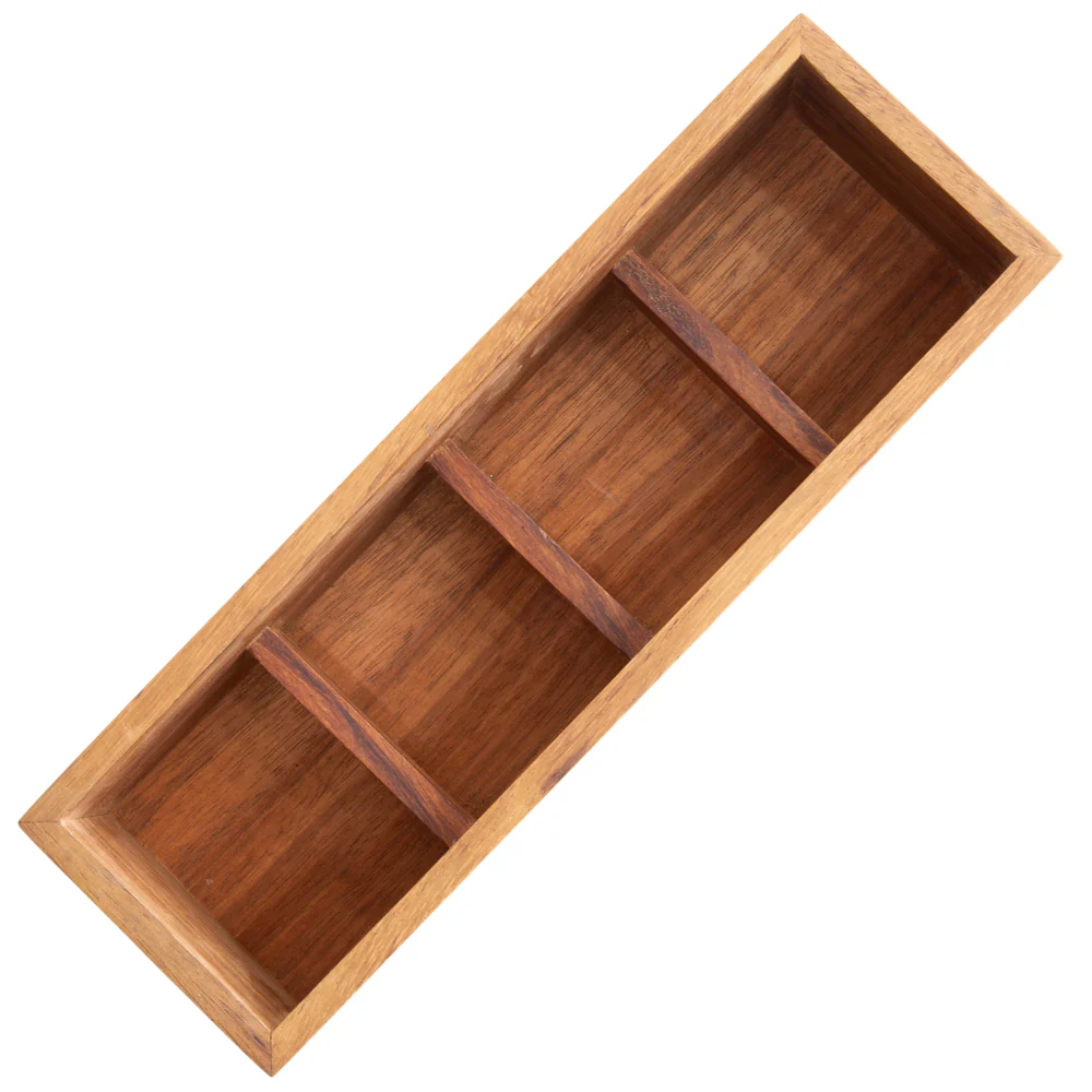 Hand-Painted Parota Solid Wood Tea Organizer - Image 5