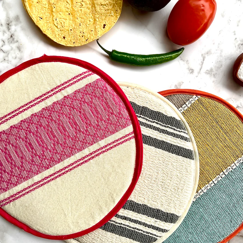 Textura Pedal Loom Woven Tortilla Warmer - Image 4