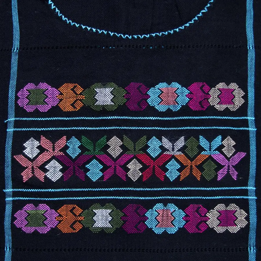 Trenzado Huipil de Telar Blouse - Image 13