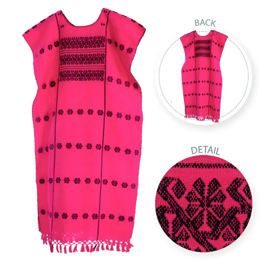 Trenzado Long Huipil de Telar Dress - Image 10