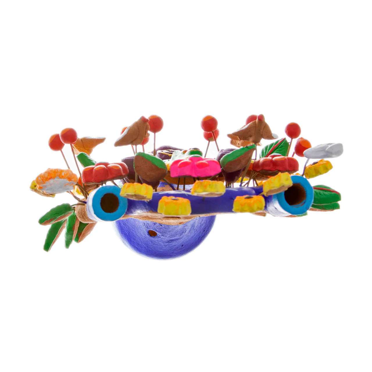 Virgen de Guadalupe Small Tree of Life Clay Sculpture - Image 11