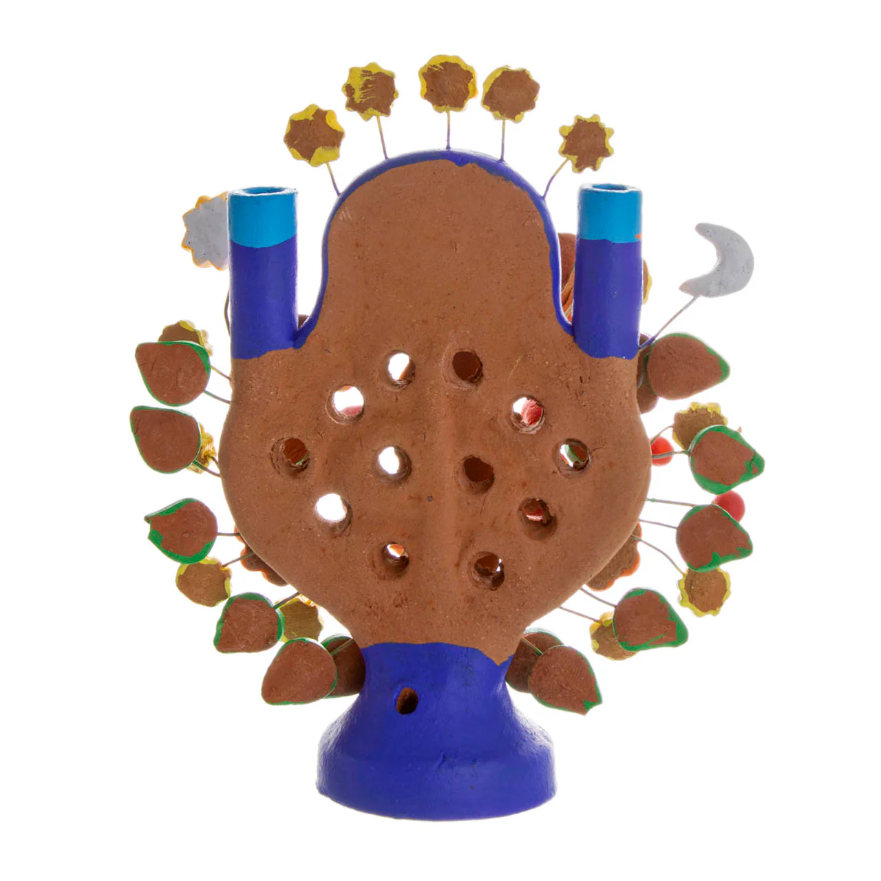 Virgen de Guadalupe Small Tree of Life Clay Sculpture - Image 4