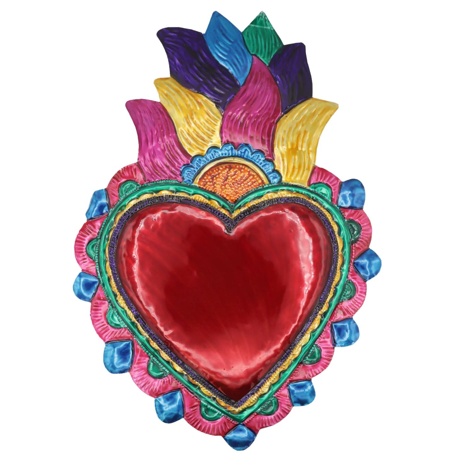XL Mexican Milagro Tin Heart - Image 10