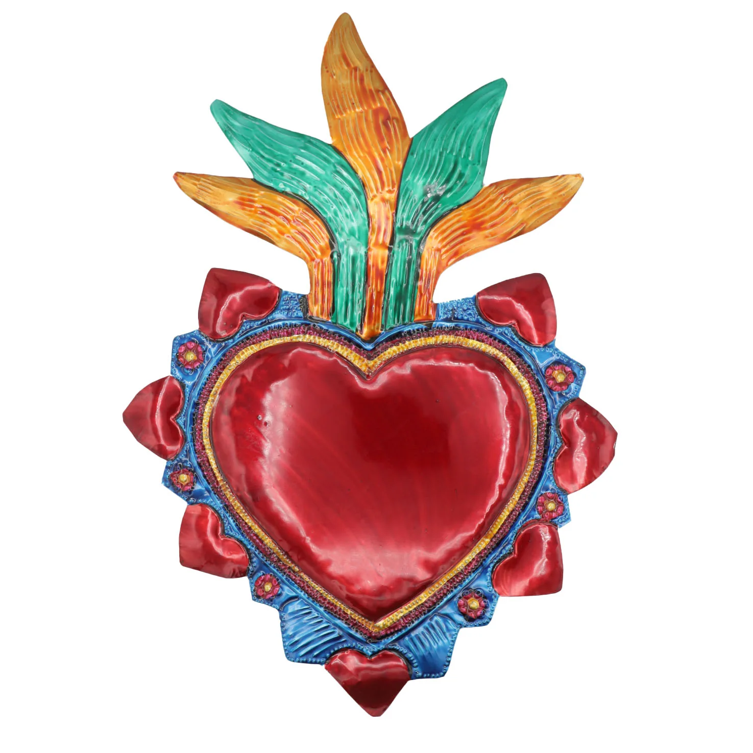 XL Mexican Milagro Tin Heart - Image 11