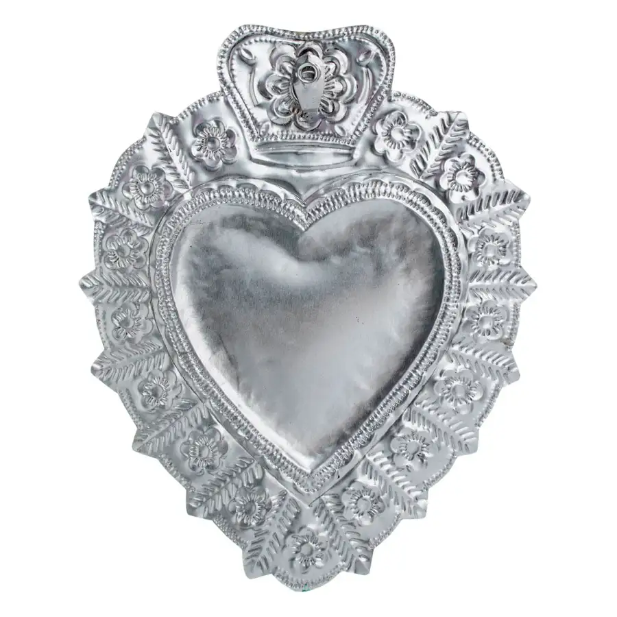 XL Mexican Milagro Tin Heart - Image 5
